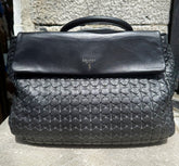 Authentic Pre-Loved Serapian Medium Black Mosaico Leather Handbag – Crossbody or Shoulder Bag (Excellent Condition)