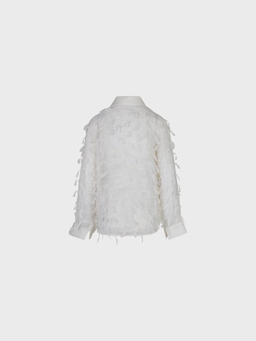 Sandro Ferrone: Embroidered Sheer Cotton Button-Down Blouse