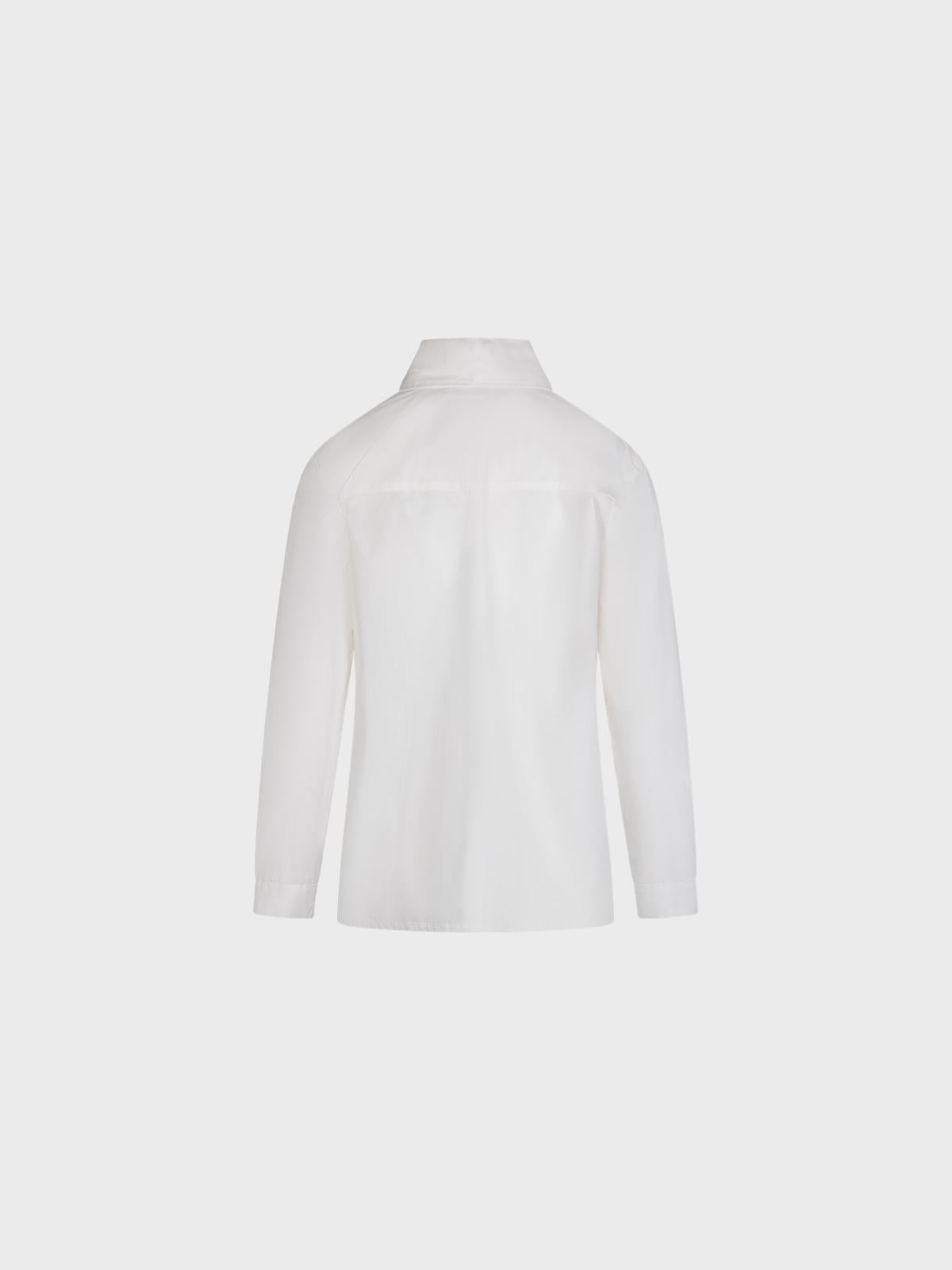 Sandro Ferrone: Sandro Ferrone White Asymmetrical Button-Front Shirt