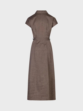 Sandro Ferrone: Belted Linen Shirt Dress