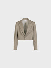 Sandro Ferrone:  Tailored Cropped Jacket – Olive Grey