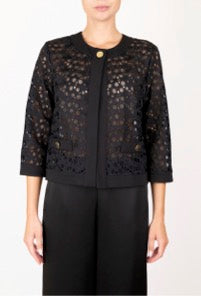 Clips: Elegant Lace Jacket – Cropped Sheer