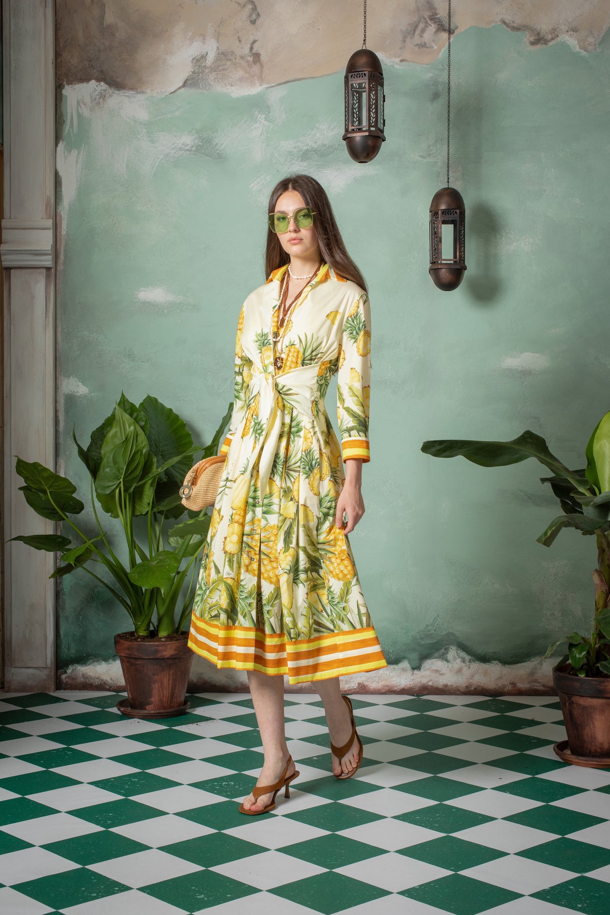 Clips: Tropical Print Midi Dress – Fresh Summer Statement Dress