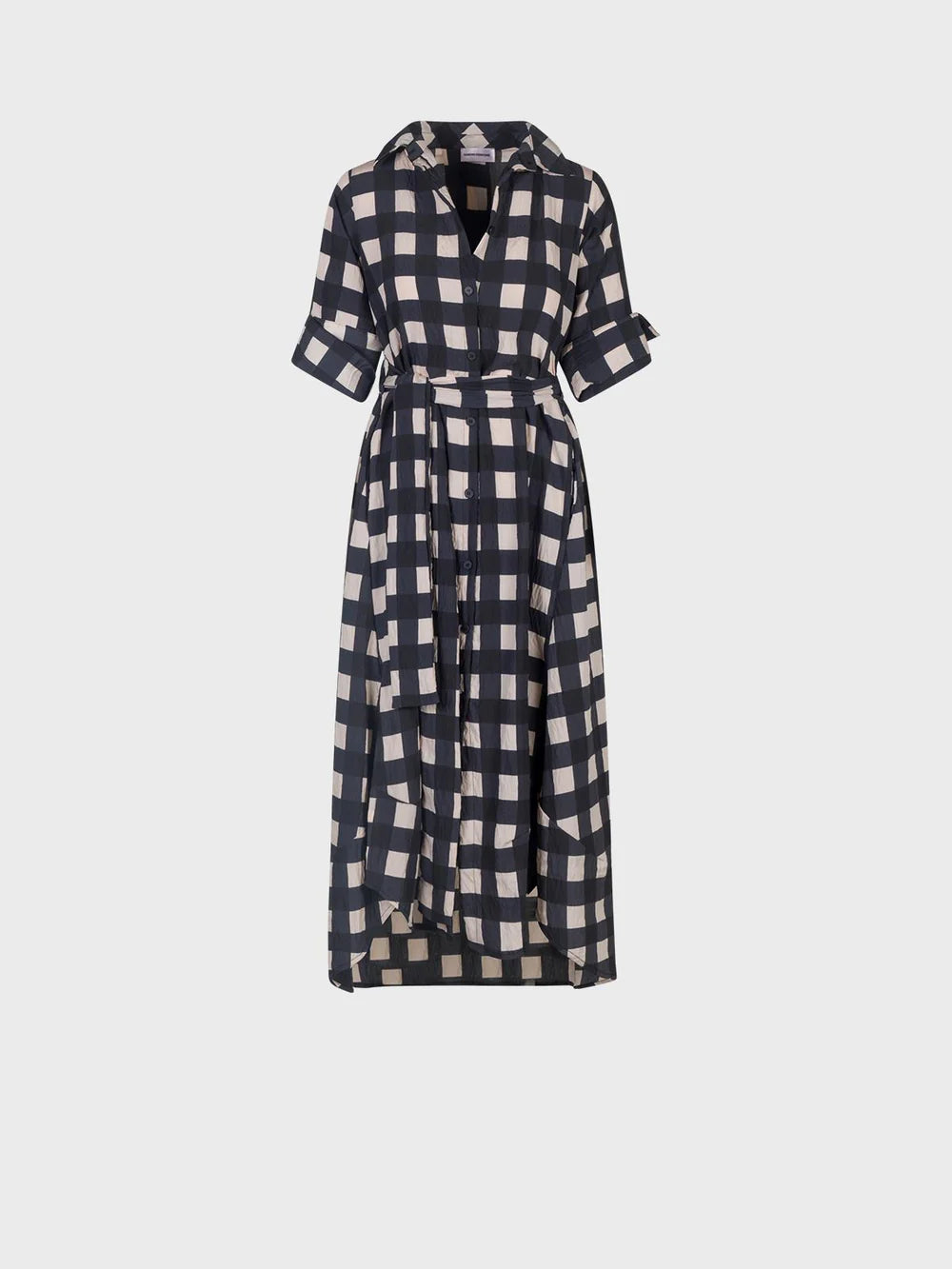 Sandro Ferrone: Checked Shirt Dress with Belt
