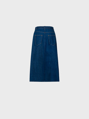 Sandro Ferrone: Belted Denim Midi Skirt