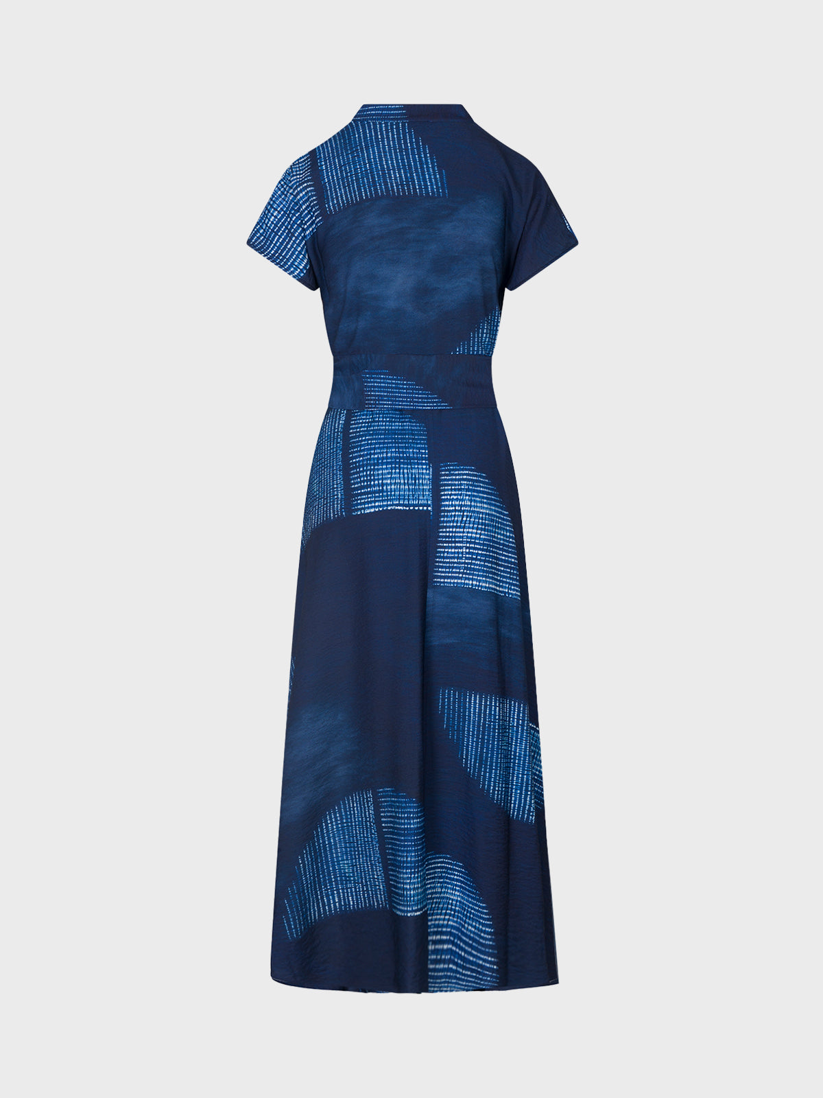 Sandro Ferrone: Abstract Print Navy Maxi Dress