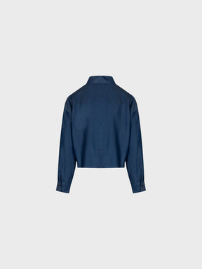 Sandro Ferrone: Cropped Button-Down Shirt with Pockets