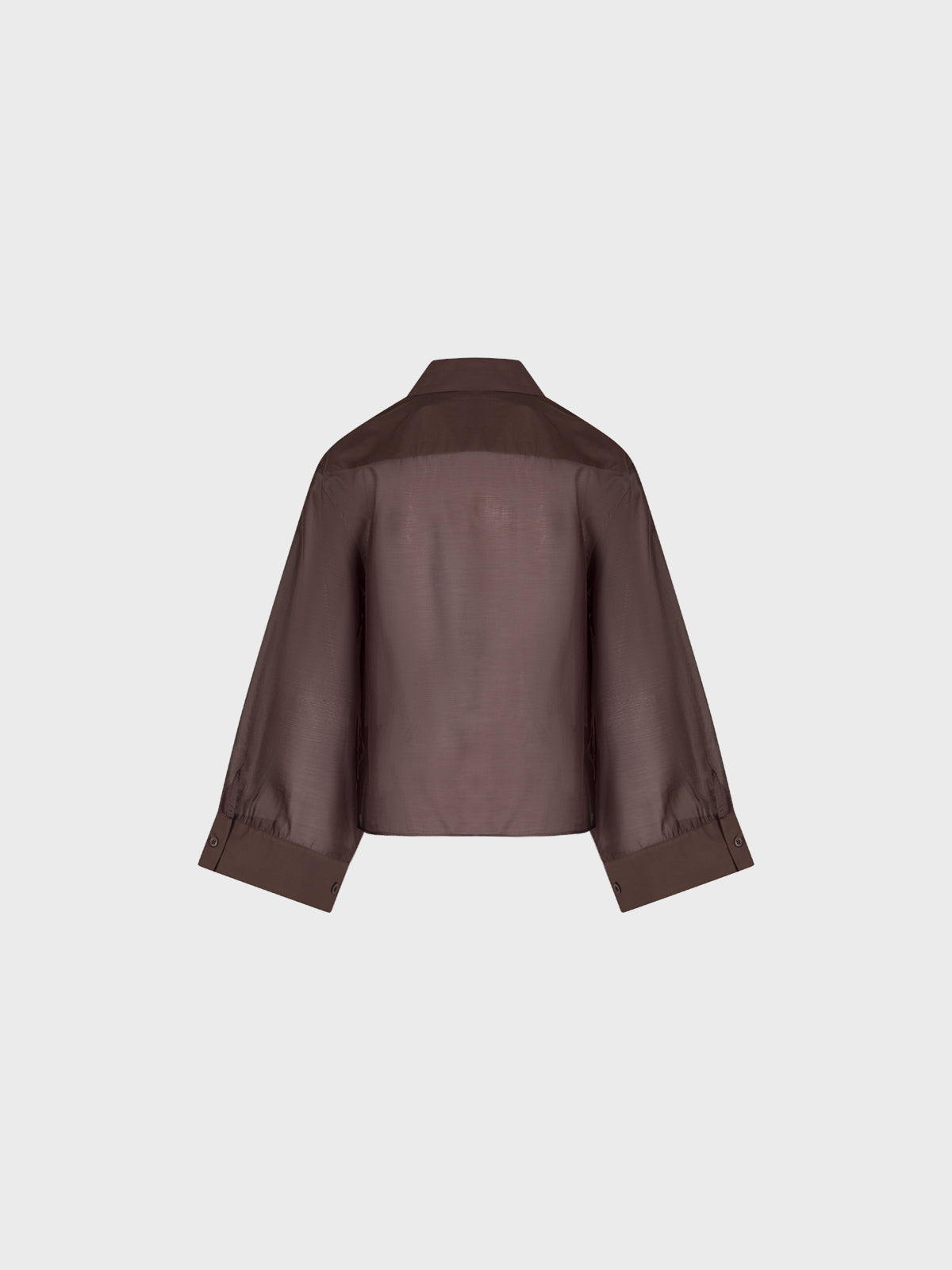 Sandro Ferrone: Sheer Cropped Button-Down Blouse