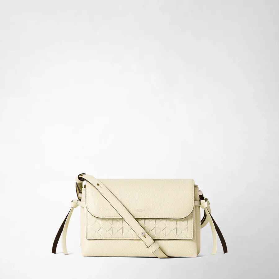 Serapian Maro Crossbody Bag – Ivory Mosaico Cashmere Leather