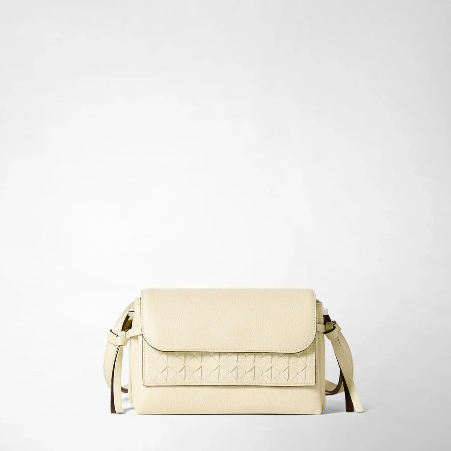 Serapian Maro Crossbody Bag – Ivory Mosaico Cashmere Leather