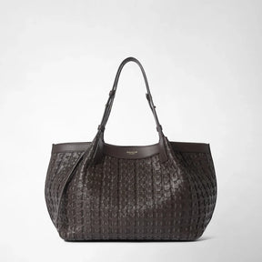 Serapian Secret Small Ribbon Mosaico Leather Bag – Ebony