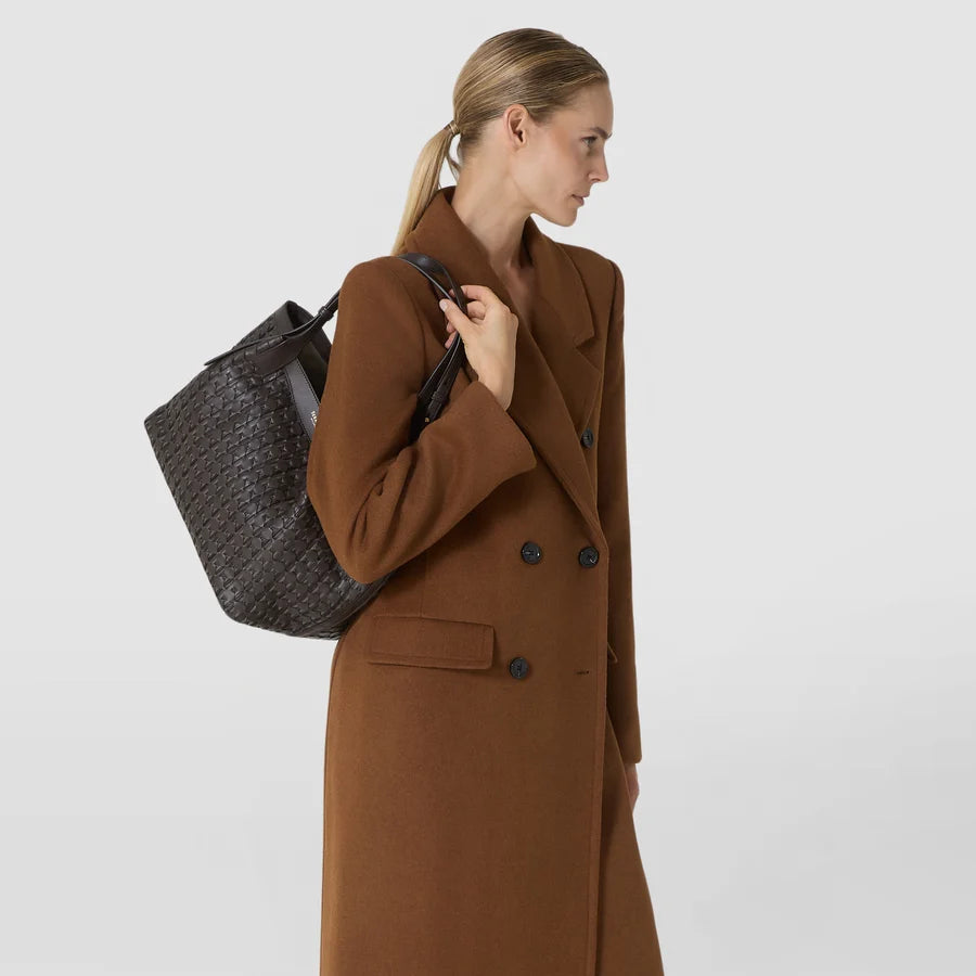Serapian Secret Small Ribbon Mosaico Leather Bag – Ebony