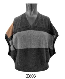 Tricot Chic: Color Block Knit Crop Sweater | Women's Grey V-Neck Pullover
