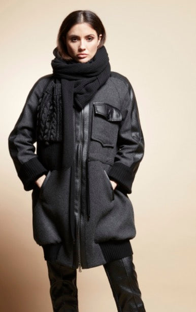 Tricot Chic: Women's Luxury Knit Cable Scarf