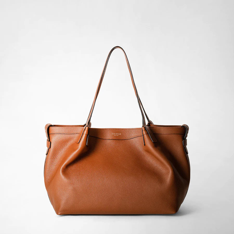 Serapian Milano Medium Secret Bag en cuir Rugiada